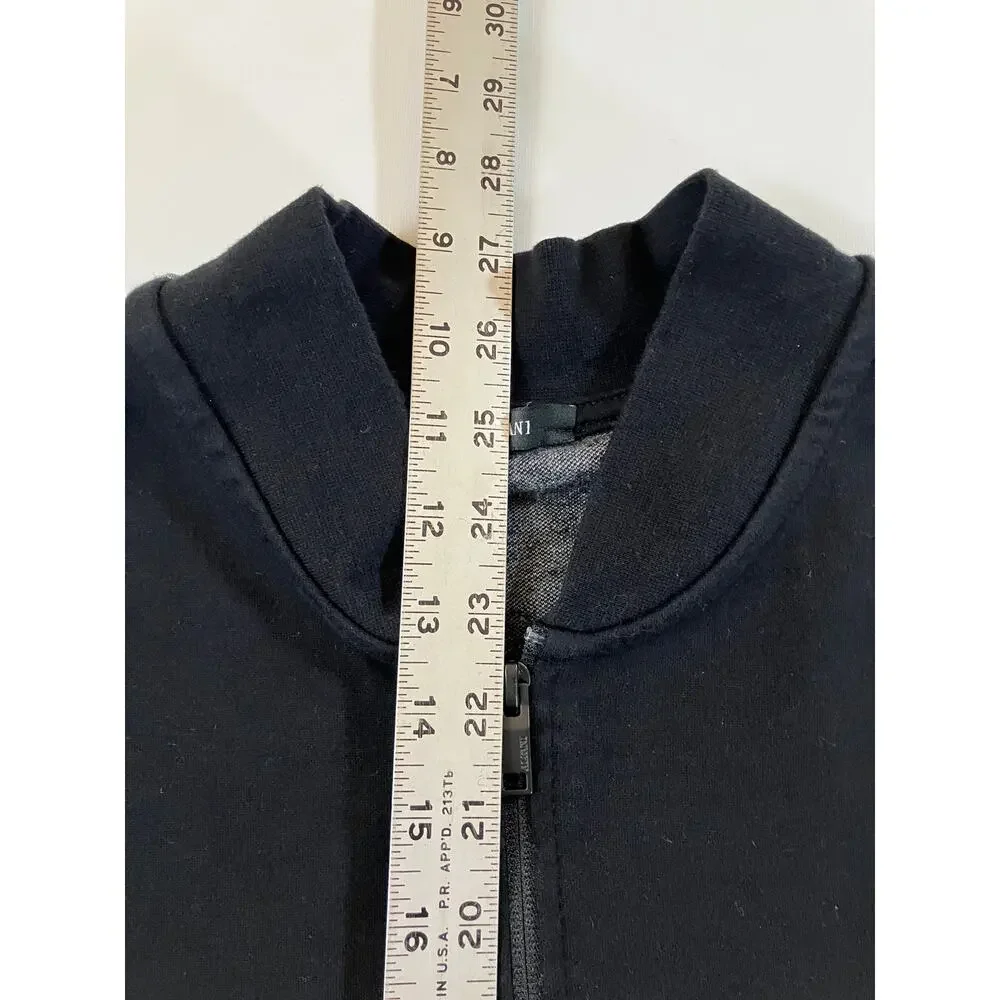 Alfani Men’s Large Full Zip Sweatshirt Gray Black Colorblock Cotton Jacket